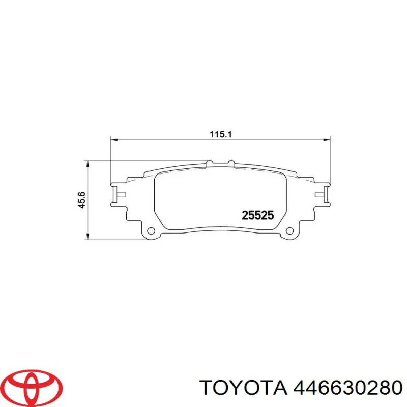 Задние тормозные колодки 446630280 Toyota