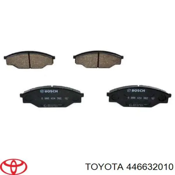 446632010 Toyota задние тормозные колодки