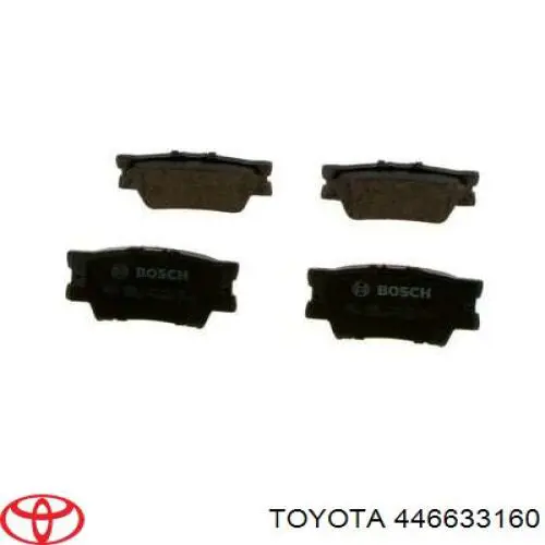 446633160 Toyota колодки тормозные задние дисковые