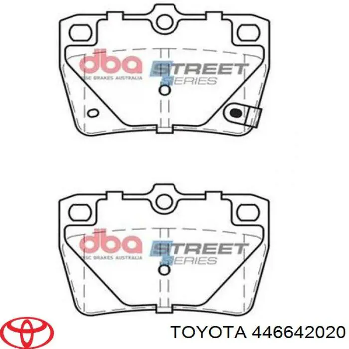 Купить 446642020 Toyota Колодки тормозные задние, дисковые