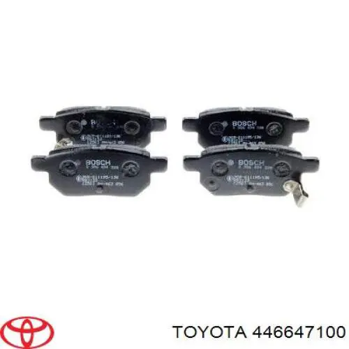 Задние тормозные колодки 446647100 Toyota