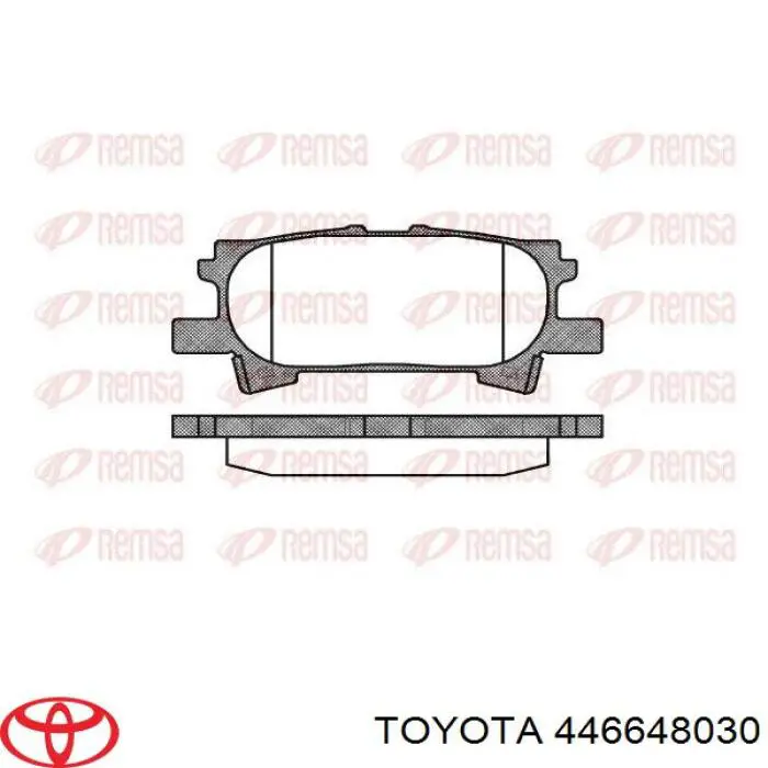 446648030 Toyota задние тормозные колодки