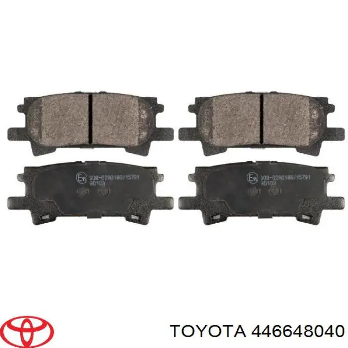 446648040 Toyota Колодки тормозные дисковые комплект