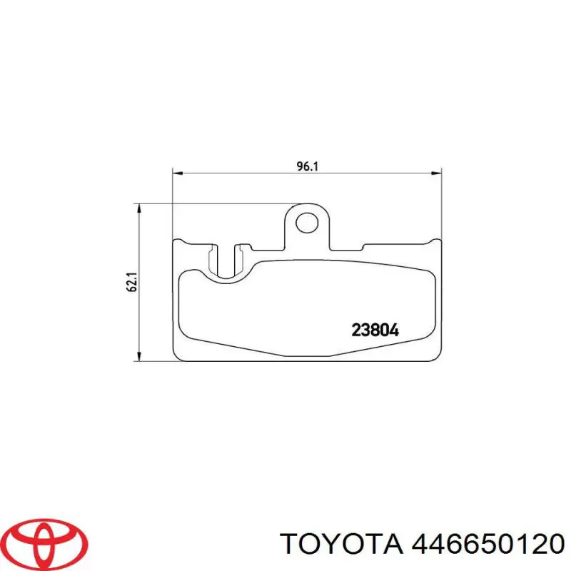 Купить 446650120 Toyota Колодки тормозные задние, дисковые