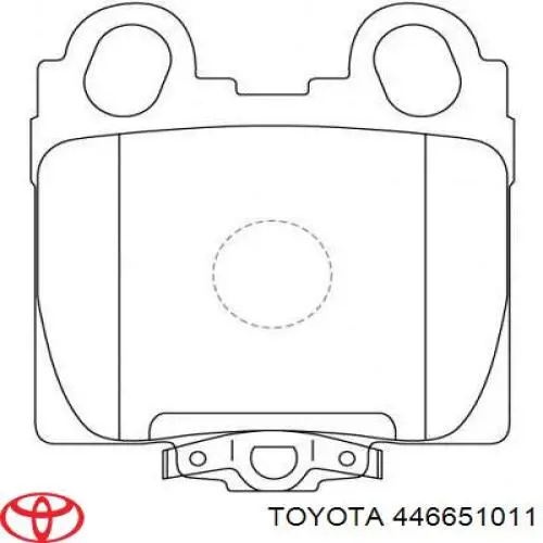 Купить 446651011 Toyota Колодки тормозные задние, дисковые