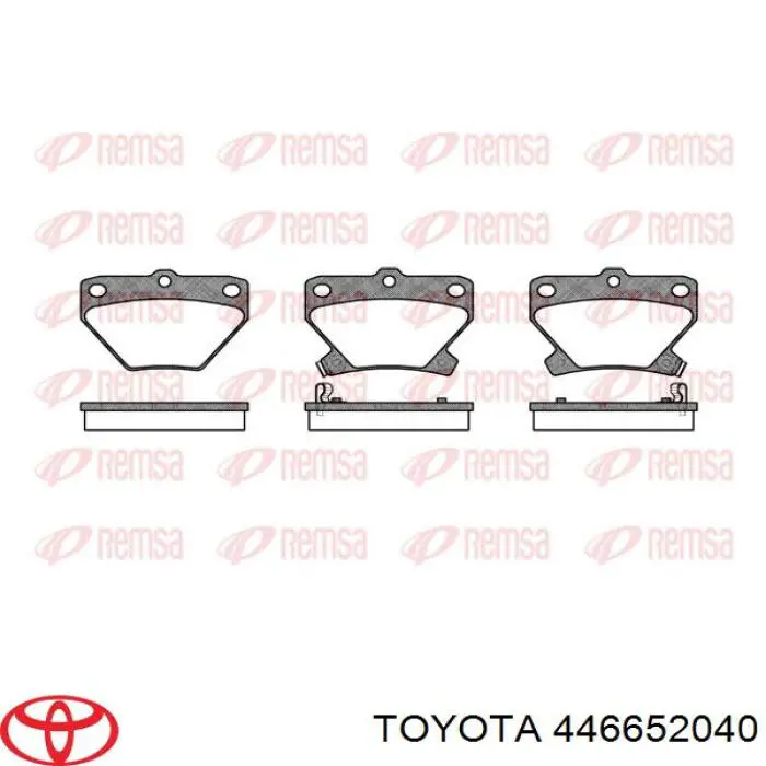 Задние тормозные колодки 446652040 Toyota