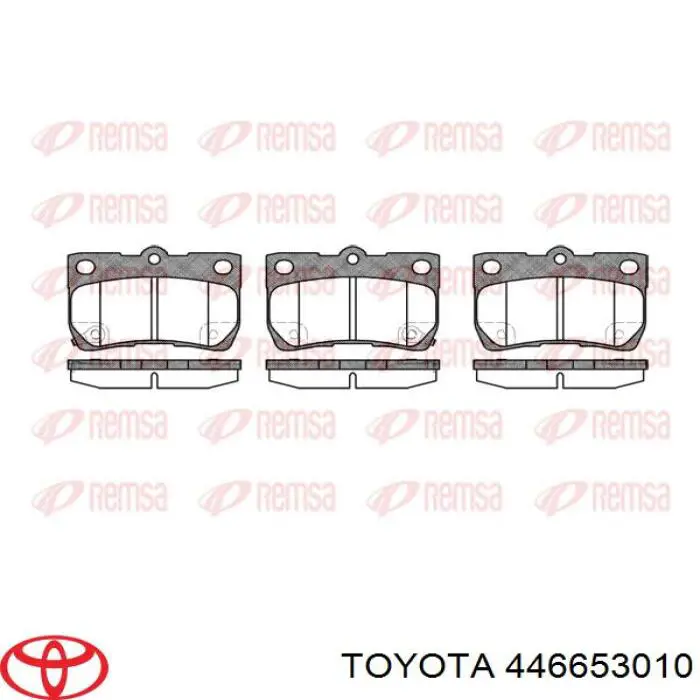 Задние тормозные колодки 446653010 Toyota