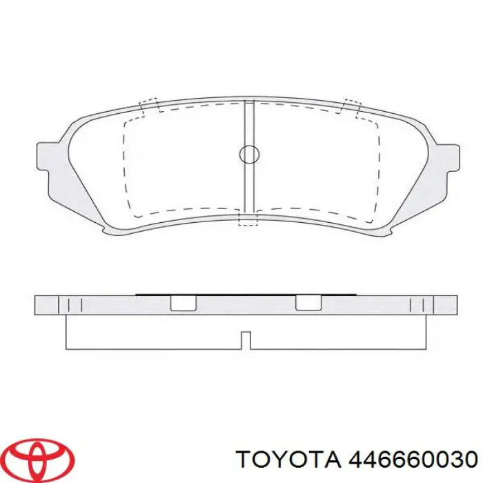 Задние дисковые колодки Toyota 446660030