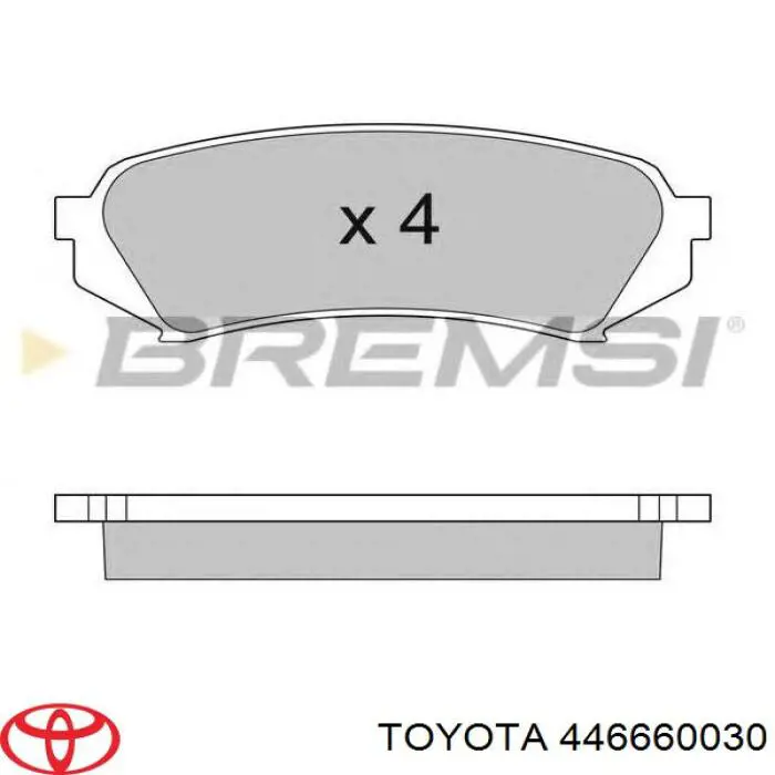 Колодки дисковые  Toyota 446660030 цена, от 17.74 USD