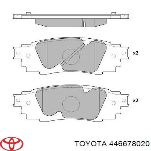 Колодки дисковые  Toyota 446678020 цена, от 29.92 USD