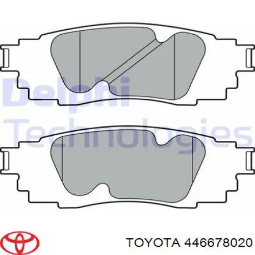 Задние тормозные колодки 446678020 Toyota