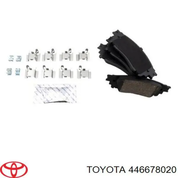 446678020 Toyota sapatas do freio traseiras de disco