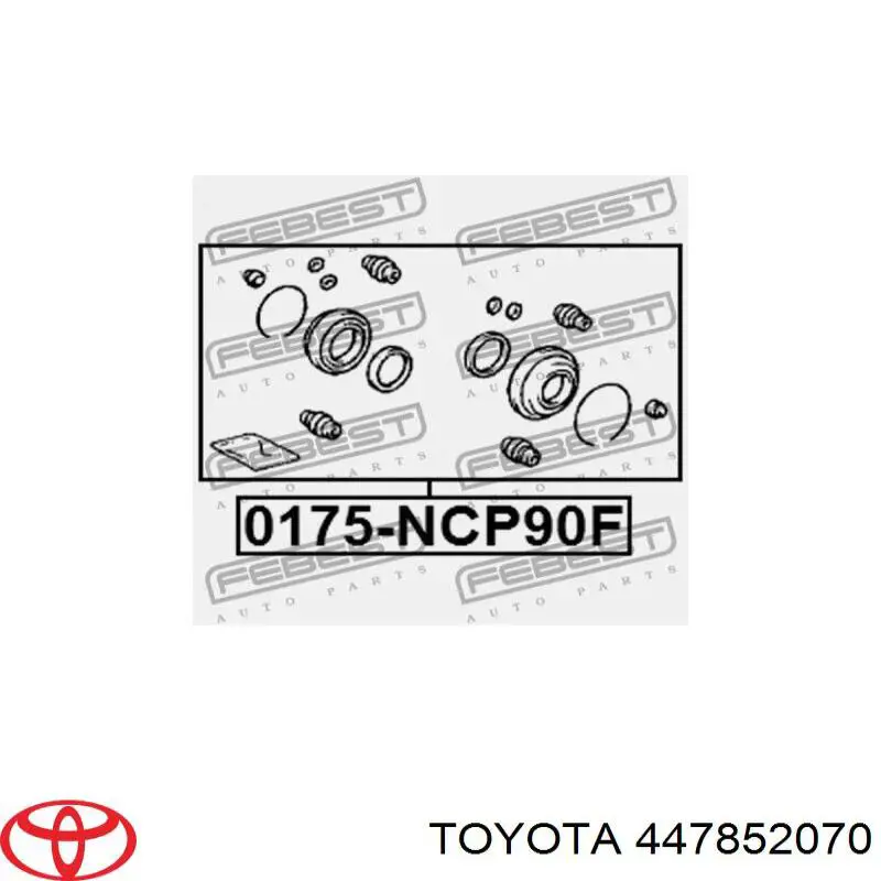 Ремкомплект тормозной системы Toyota 447852070 цена, от 4.65 USD