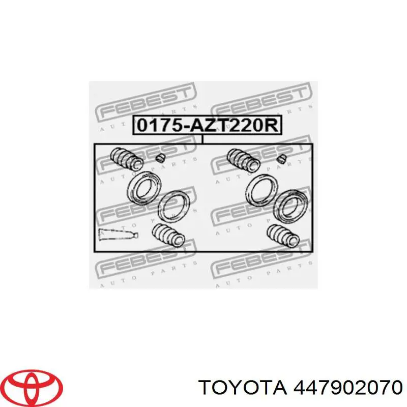 Купить 0447902070 Toyota Ремкомплект переднего суппорта