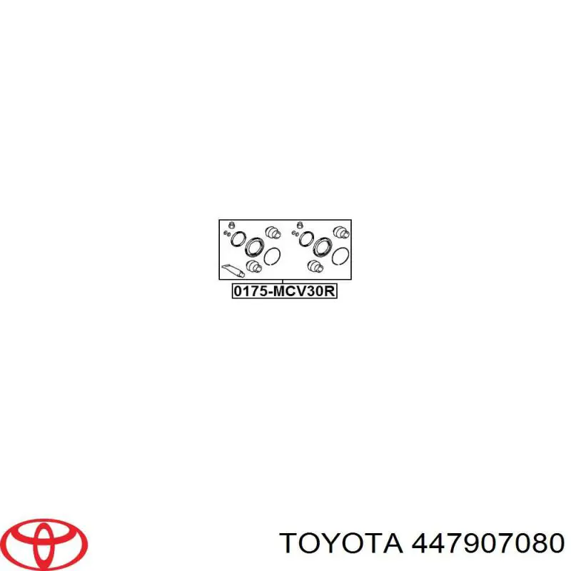 Купить 0447906070 Toyota Ремкомплект суппорта тормозного, заднего
