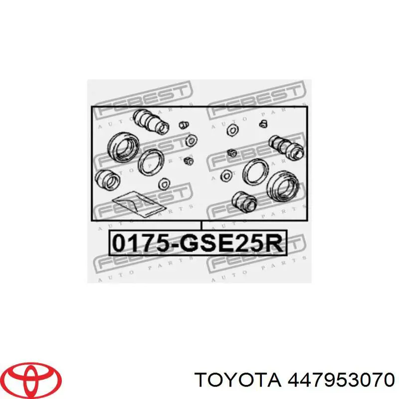 447953070 Toyota ремкомплект суппорта тормозного заднего