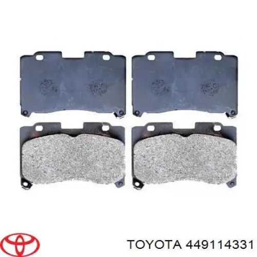 Передние тормозные колодки 449114331 Toyota