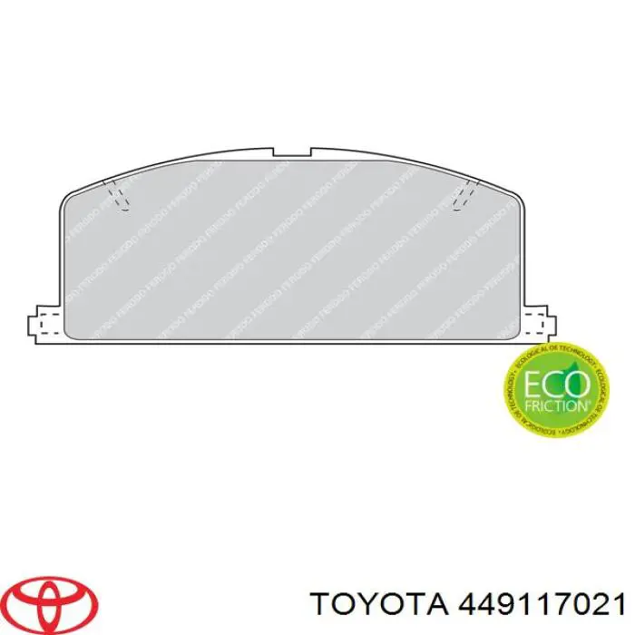 Передние тормозные колодки 449117021 Toyota