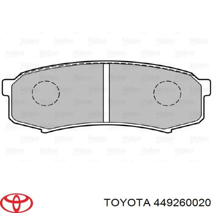 Задние тормозные колодки 449260020 Toyota