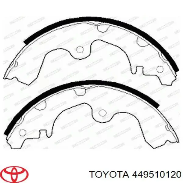 Задние барабанные колодки 449510120 Toyota