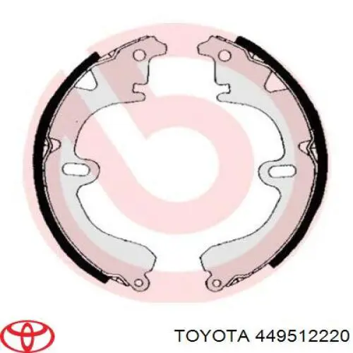 Задние барабанные колодки 449512220 Toyota