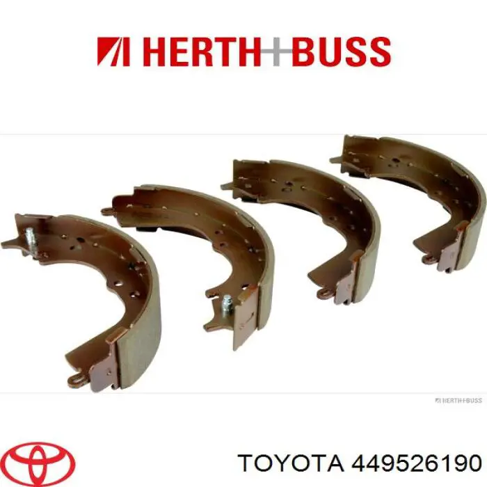 Задние барабанные колодки 449526190 Toyota