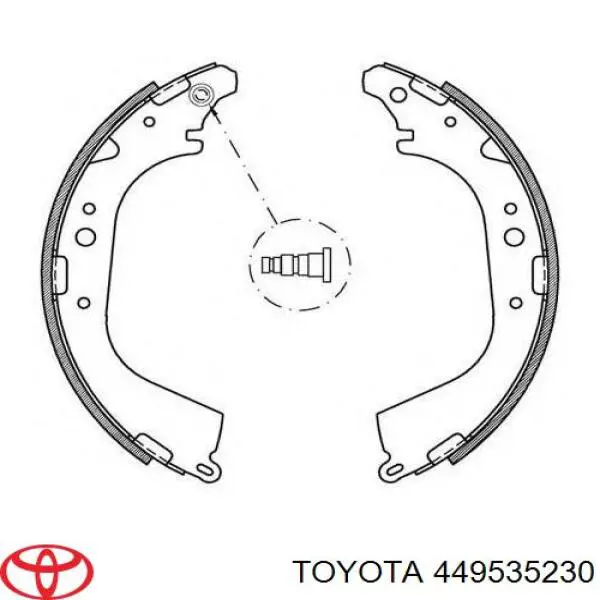 449535230 Toyota колодки тормозные задние барабанные
