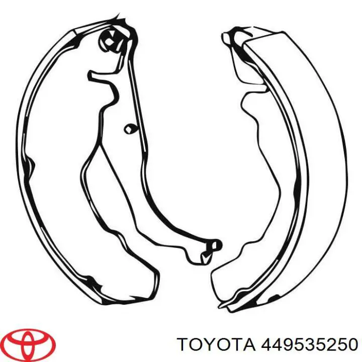 449535250 Toyota колодки тормозные задние барабанные