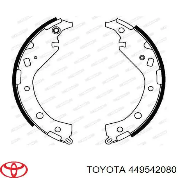 Задние барабанные колодки 449542080 Toyota