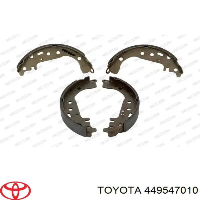 449547010 Toyota задние барабанные колодки