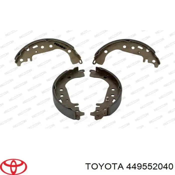 Задние барабанные колодки 449552040 Toyota