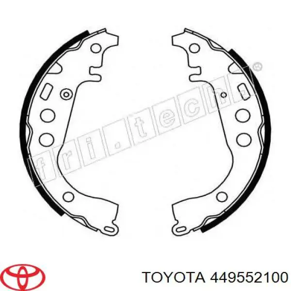 449552100 Toyota задние барабанные колодки