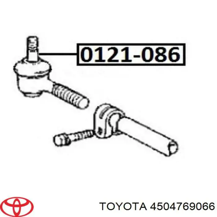 Наконечник центральной рулевой тяги задний левый Toyota 4504769066 цена, от 12.25 USD