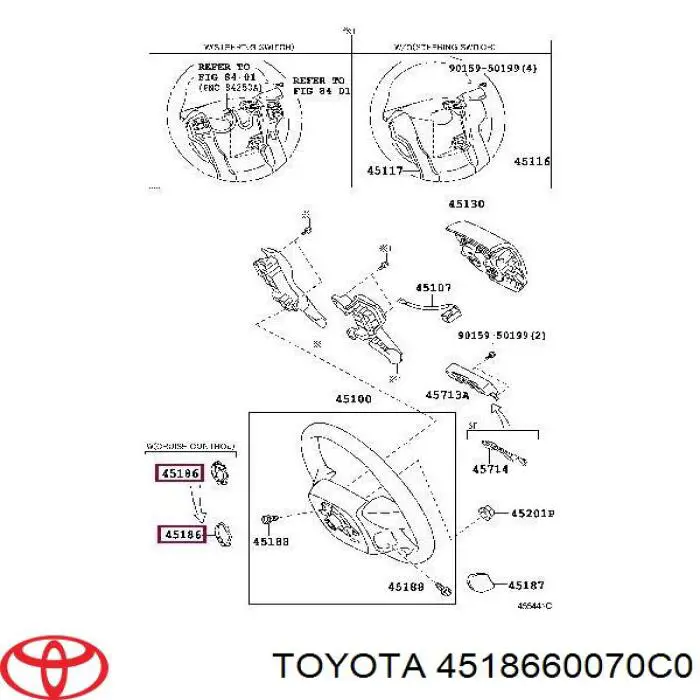 Накладка рулевой колонки Toyota 4518660070C0