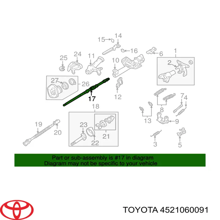 Вал карданный рулевого управления Toyota 4521060091 цена, от 56.43 USD