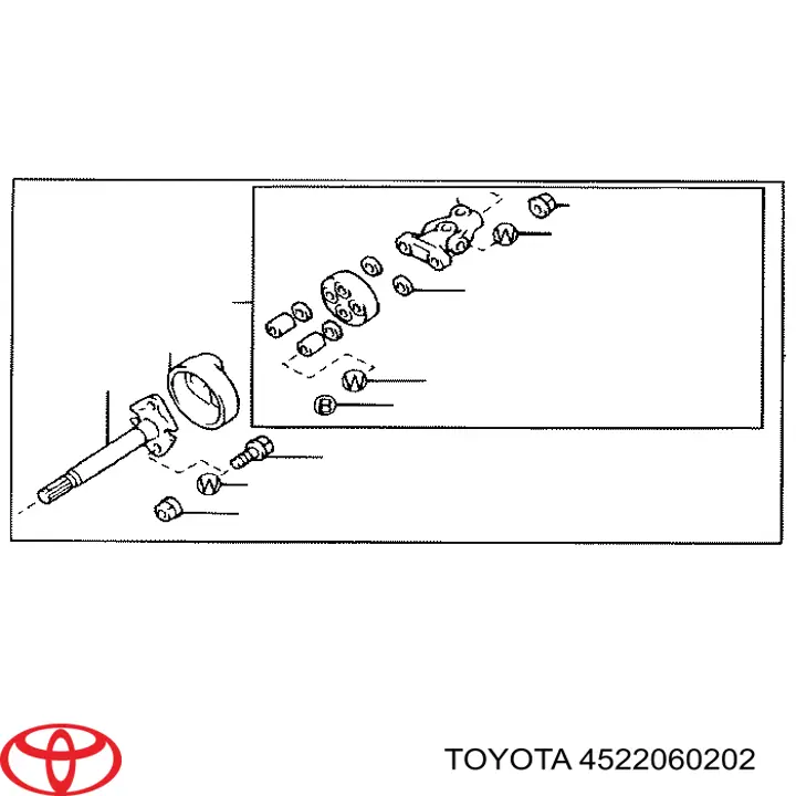 Вал карданный рулевого управления Toyota 4522060180 цена, от 2469.76 USD
