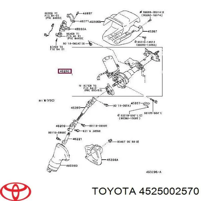 Рулевая колонка на Toyota Corolla E12U