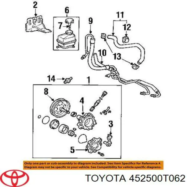 Рулевая колонка Toyota 452500T062 цена, от 243.11 USD