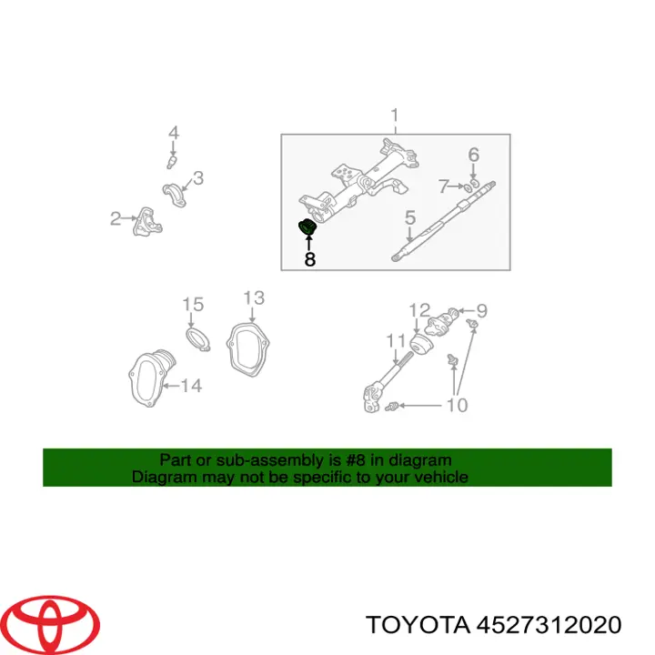Втулка рулевой колонки Toyota 4527312020