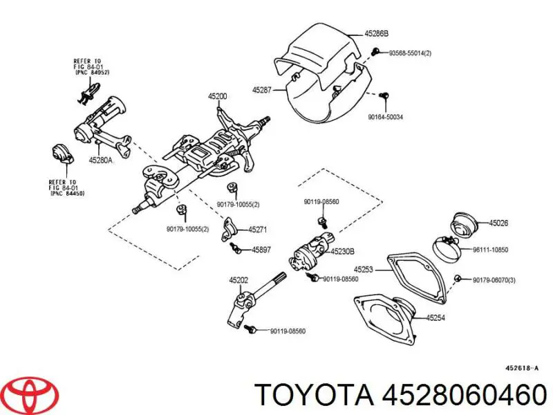 Корпус замка зажигания 4528060460 Toyota