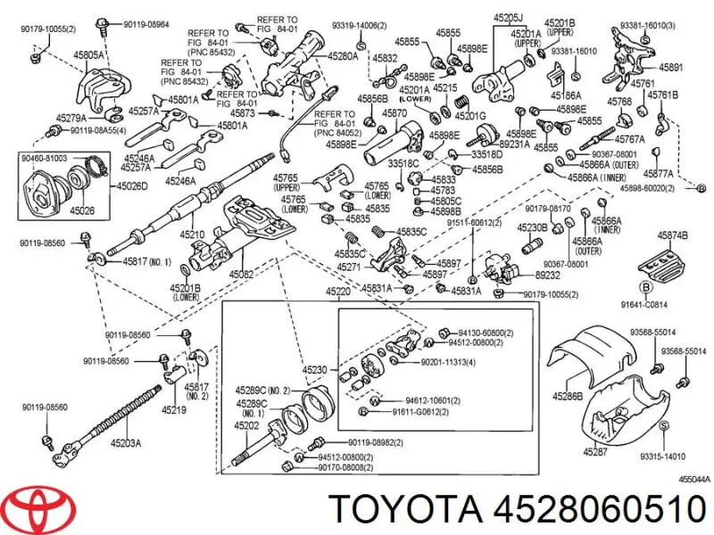 Корпус замка зажигания Toyota 4528060510 цена, от 356.03 USD