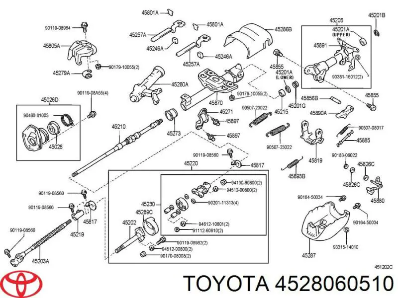 Купить 4528060510 Toyota Корпус замка зажигания