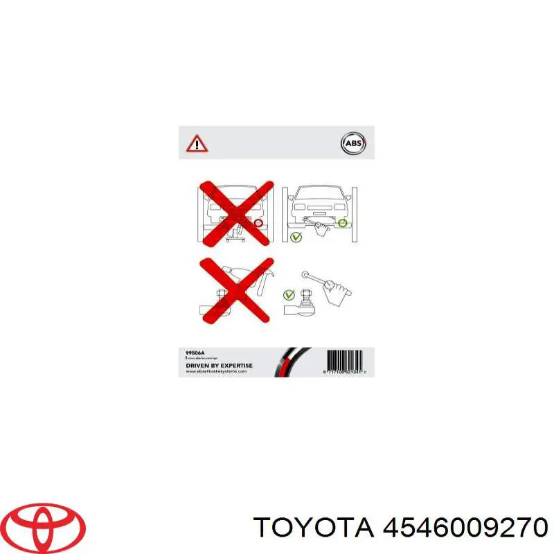 4546009270 Toyota наконечник рулевой тяги внешний