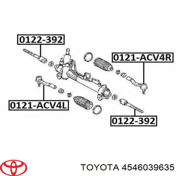 Купить 4546039635 Toyota Наконечник рулевой тяги, внешний