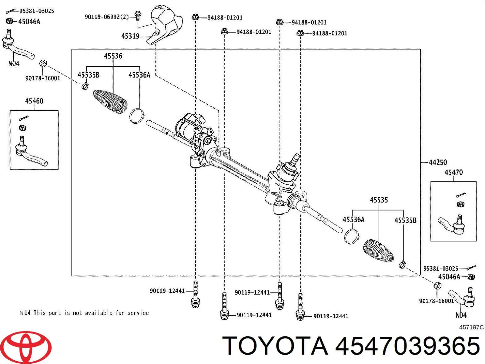  Рулевой наконечник Lexus ES 