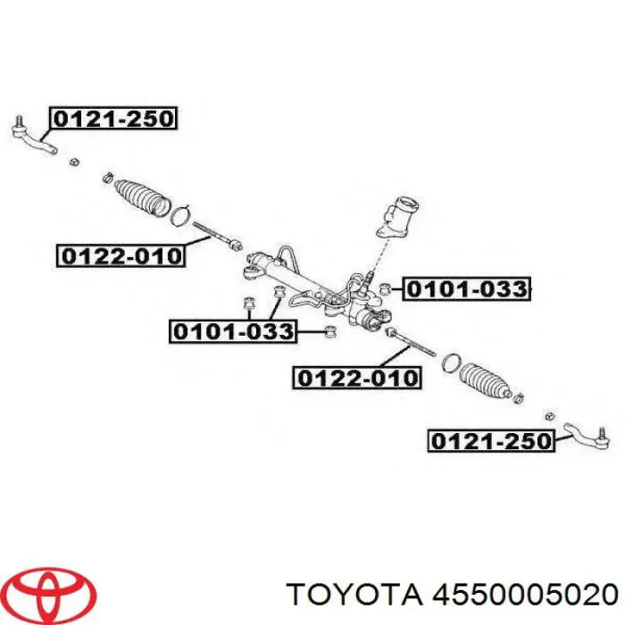 Рулевая рейка 4550005020 Toyota