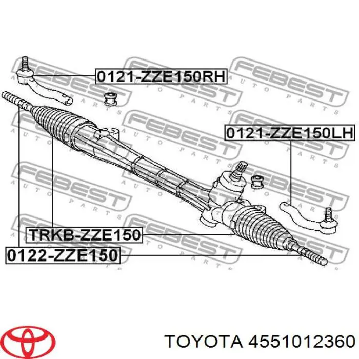 Рулевая рейка 4551012360 Toyota