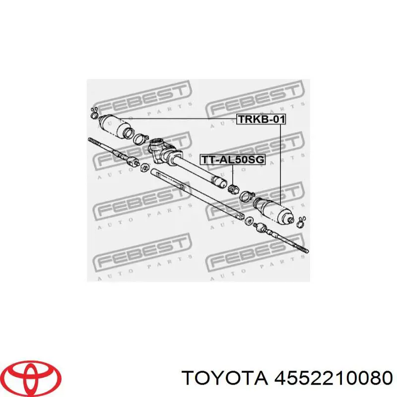 Втулка вала рулевой рейки 4552210080 Toyota