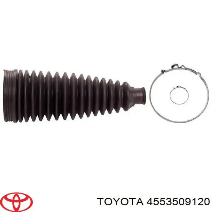4553509120 Toyota bota de proteção do mecanismo de direção (de cremalheira)