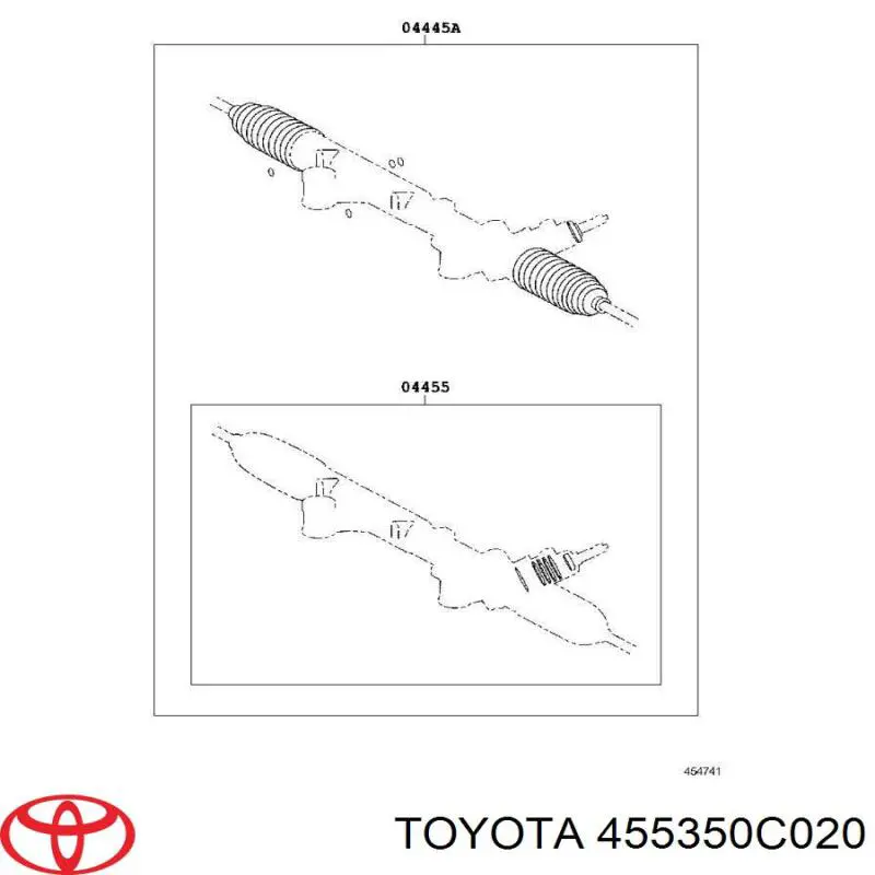 Bota de proteção do mecanismo de direção (de cremalheira) para Toyota Tundra 